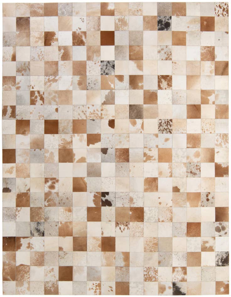 Detail image of 8' 1 x 9' 11 Cowhide - Patchwork Rug