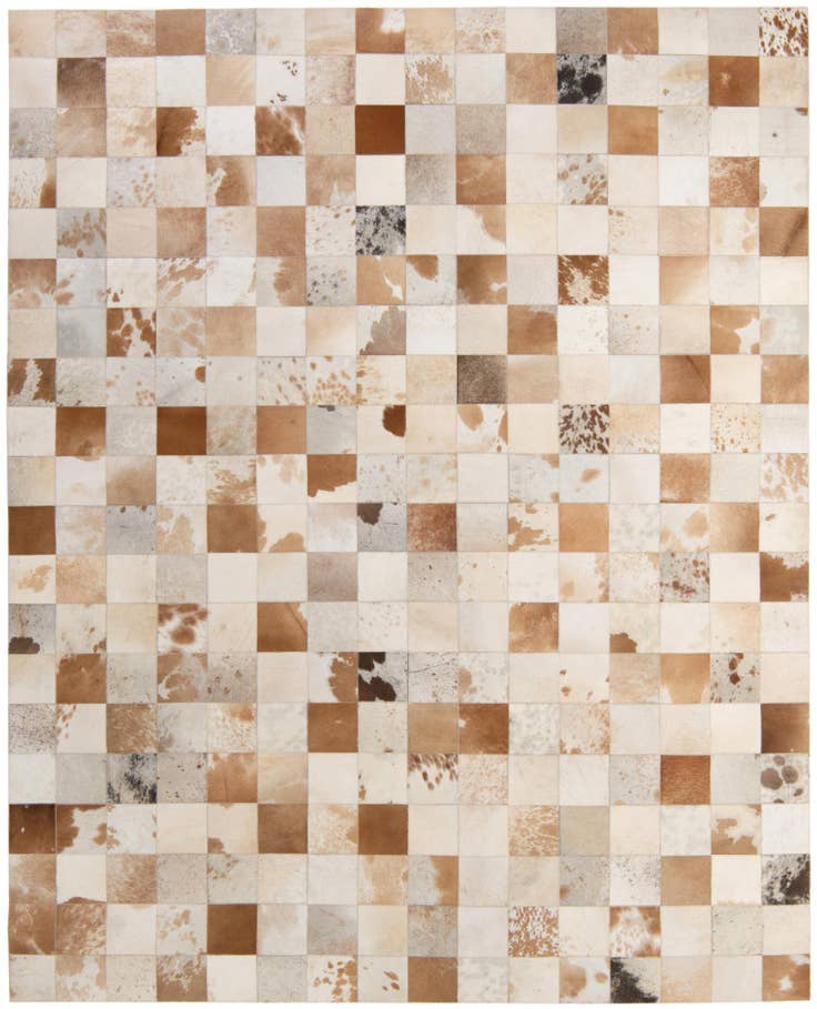 Detail image of 8' 1 x 9' 11 Cowhide - Patchwork Rug