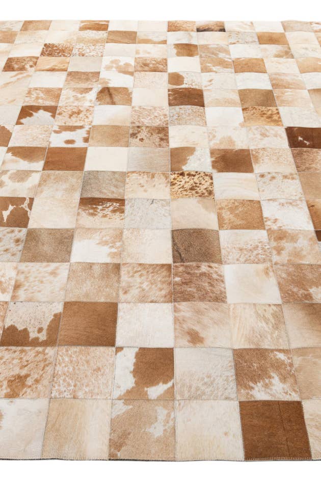 Detail image of 8' x 9' 11 Cowhide - Patchwork Rug