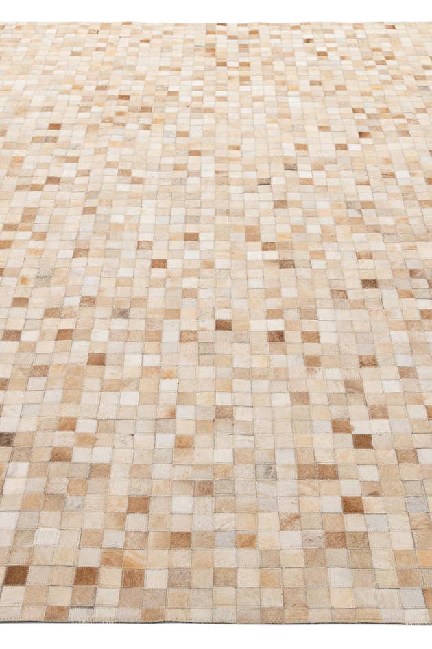Detail image of 8' 1 x 9' 11 Cowhide - Patchwork Rug