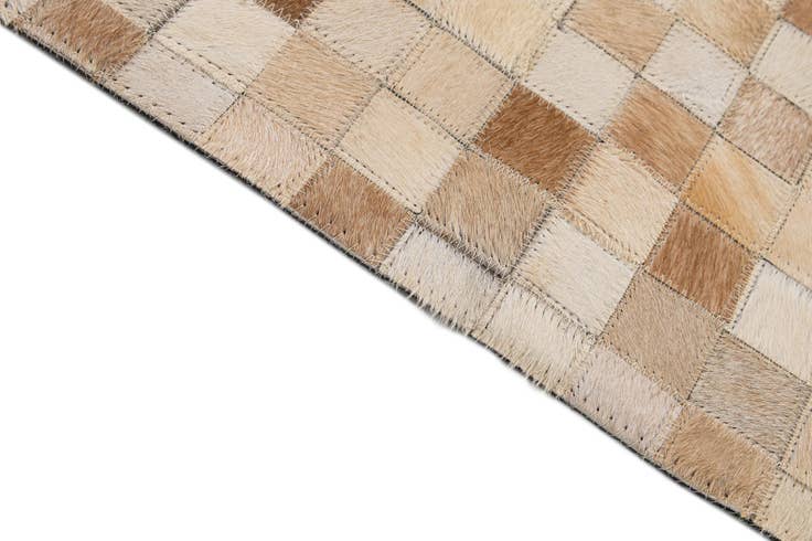 Detail image of 8' 1 x 9' 11 Cowhide - Patchwork Rug