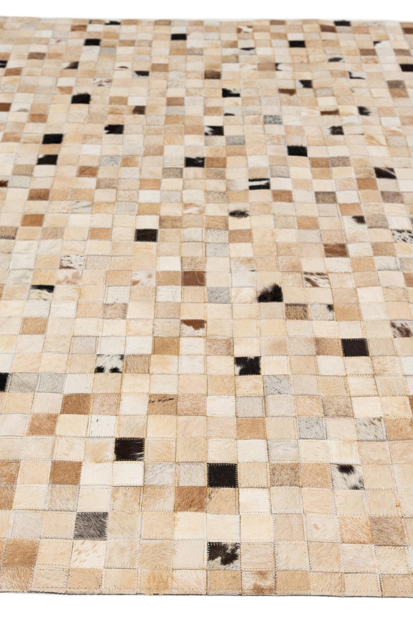 5' 2 x 7' 10 Cowhide - Patchwork Rug