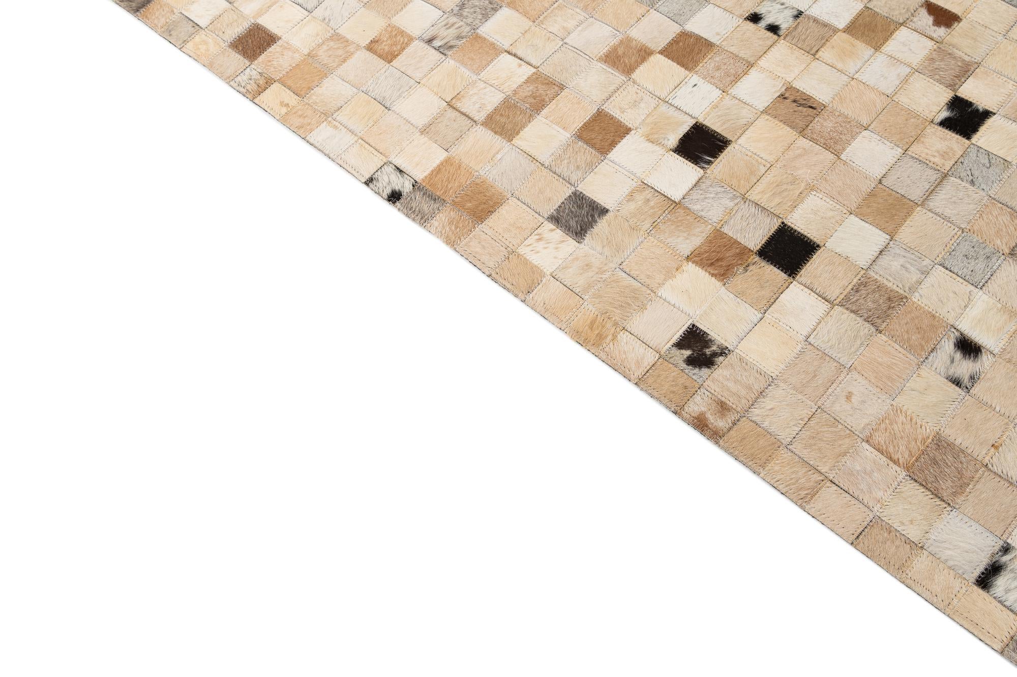 5' 2 x 7' 10 Cowhide - Patchwork Rug
