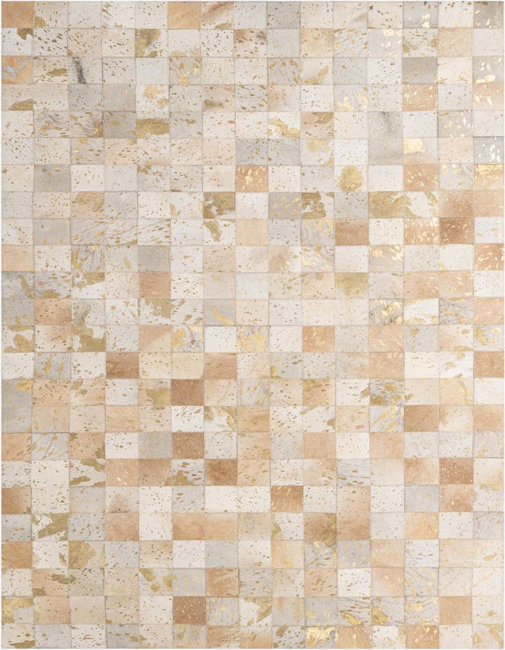 Detail image of 4' 11 x 7' 11 Cowhide - Patchwork Rug
