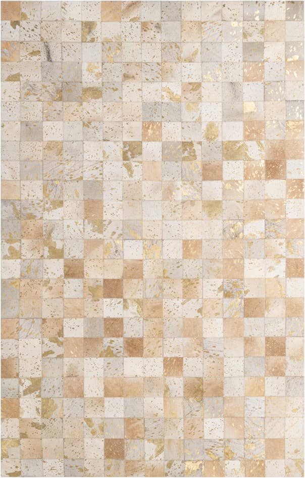 Detail image of 4' 11 x 7' 11 Cowhide - Patchwork Rug