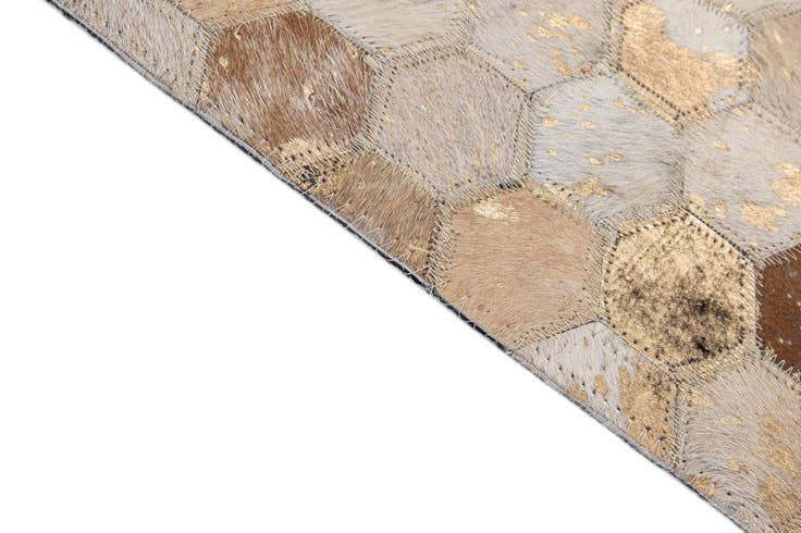 Detail image of 5' x 8' Cowhide - Patchwork Rug