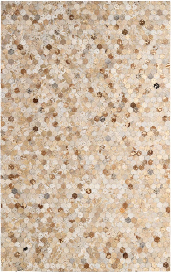 Detail image of 5' 1 x 7' 11 Cowhide - Patchwork Rug