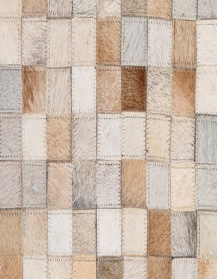 Detail image of 4' 11 x 8' 1 Cowhide - Patchwork Rug