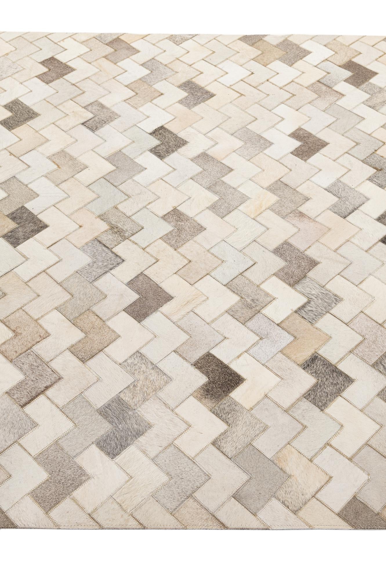 5' 2 x 7' 11 Cowhide - Patchwork Rug