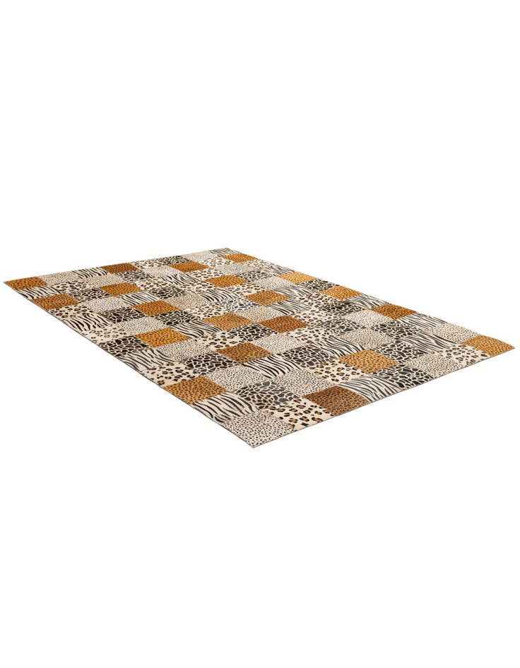Detail image of 4' 1 x 5' 11 Cowhide - Patchwork Rug