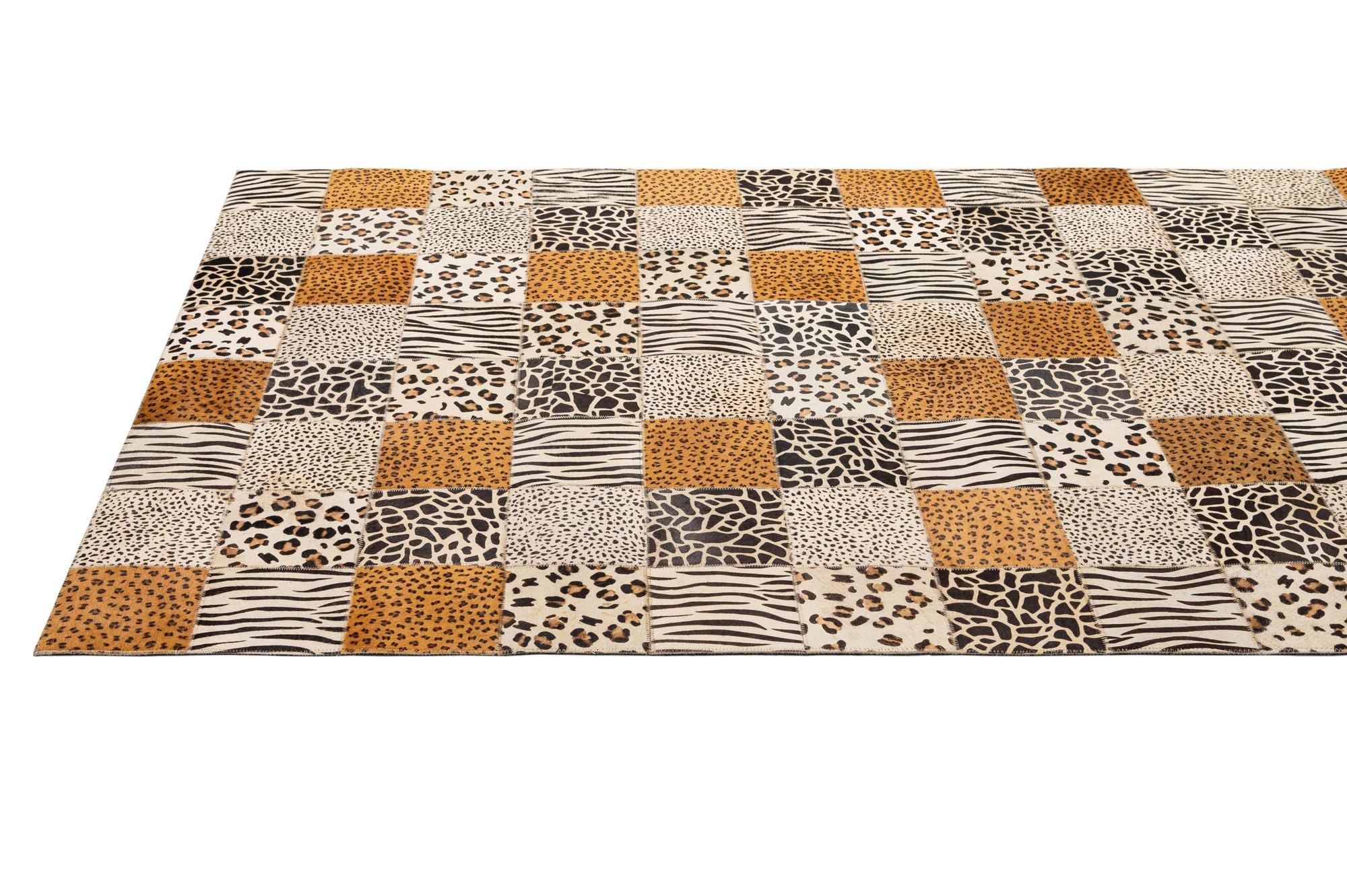 4' 1 x 5' 11 Cowhide - Patchwork Rug