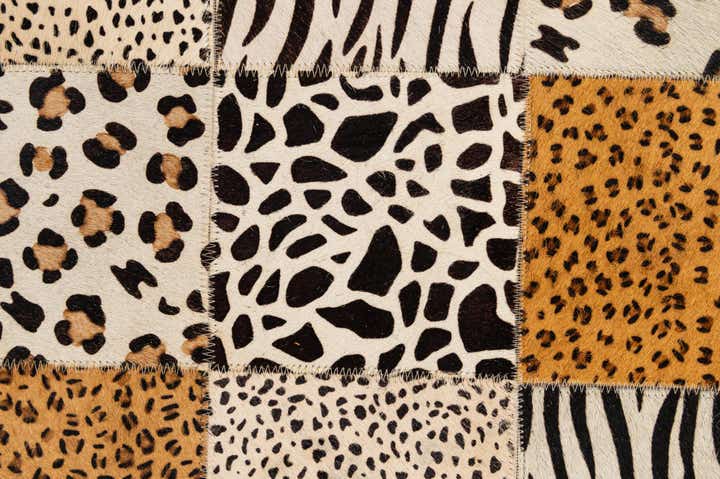 4' 1 x 5' 11 Cowhide - Patchwork Rug