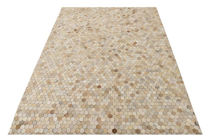 Detail image of 4' 10 x 6' 8 Cowhide Leather Rug