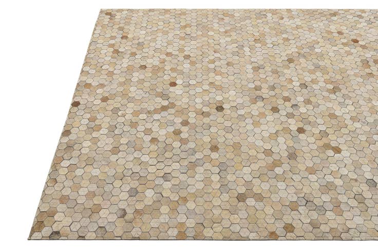 Detail image of 4' 10 x 6' 8 Cowhide Leather Rug