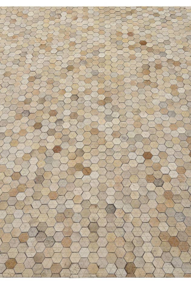 Detail image of 4' 10 x 6' 8 Cowhide Leather Rug