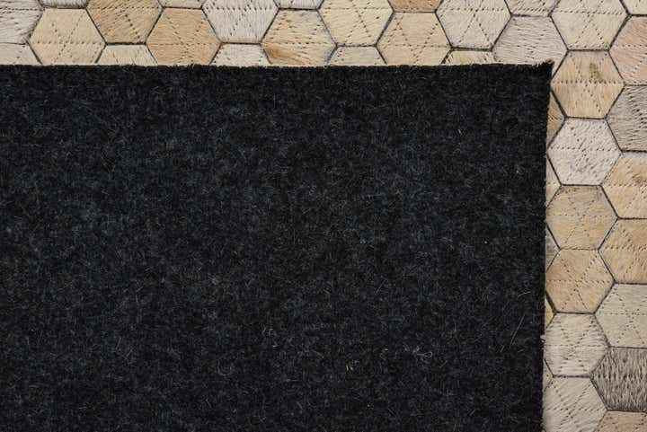 4' 10 x 6' 8 Cowhide Leather Rug