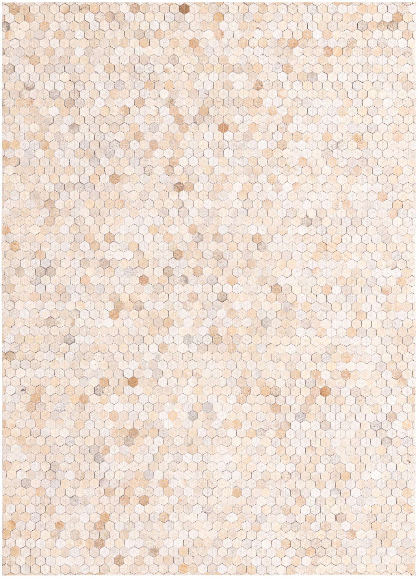 4' 10 x 6' 8 Cowhide Leather Rug