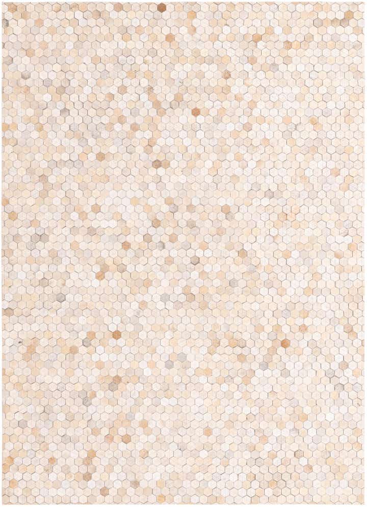 4' 10 x 6' 8 Cowhide Leather Rug