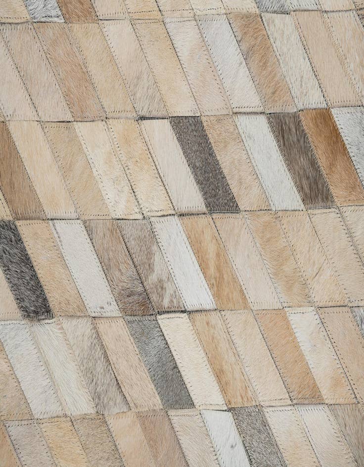 Detail image of 5' 2 x 8' Cowhide Leather Rug