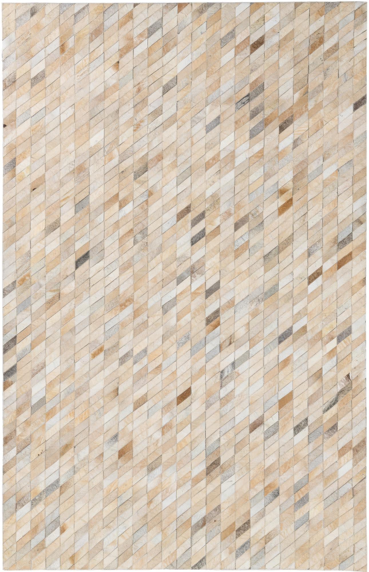 5' 2 x 8' Cowhide Leather Rug