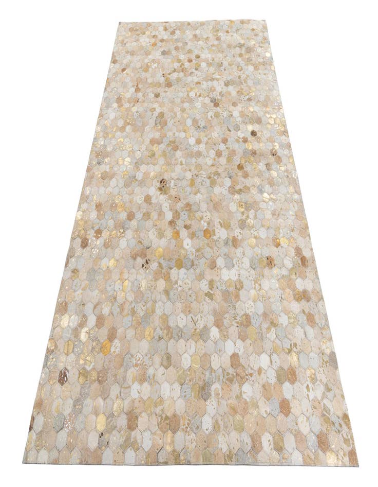 Detail image of 5' 2 x 8' Cowhide Leather Rug