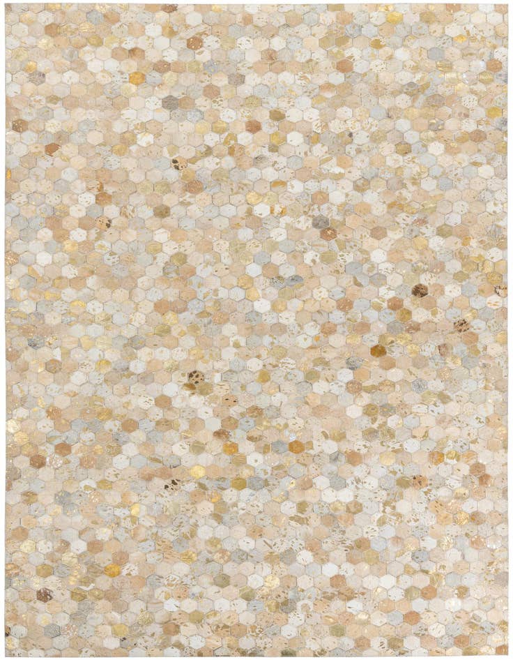 Detail image of 5' 2 x 8' Cowhide Leather Rug