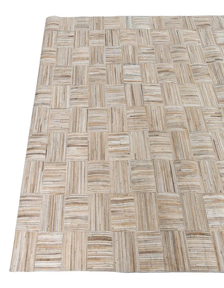 Detail image of 5' x 7' 10 Cowhide Leather Rug