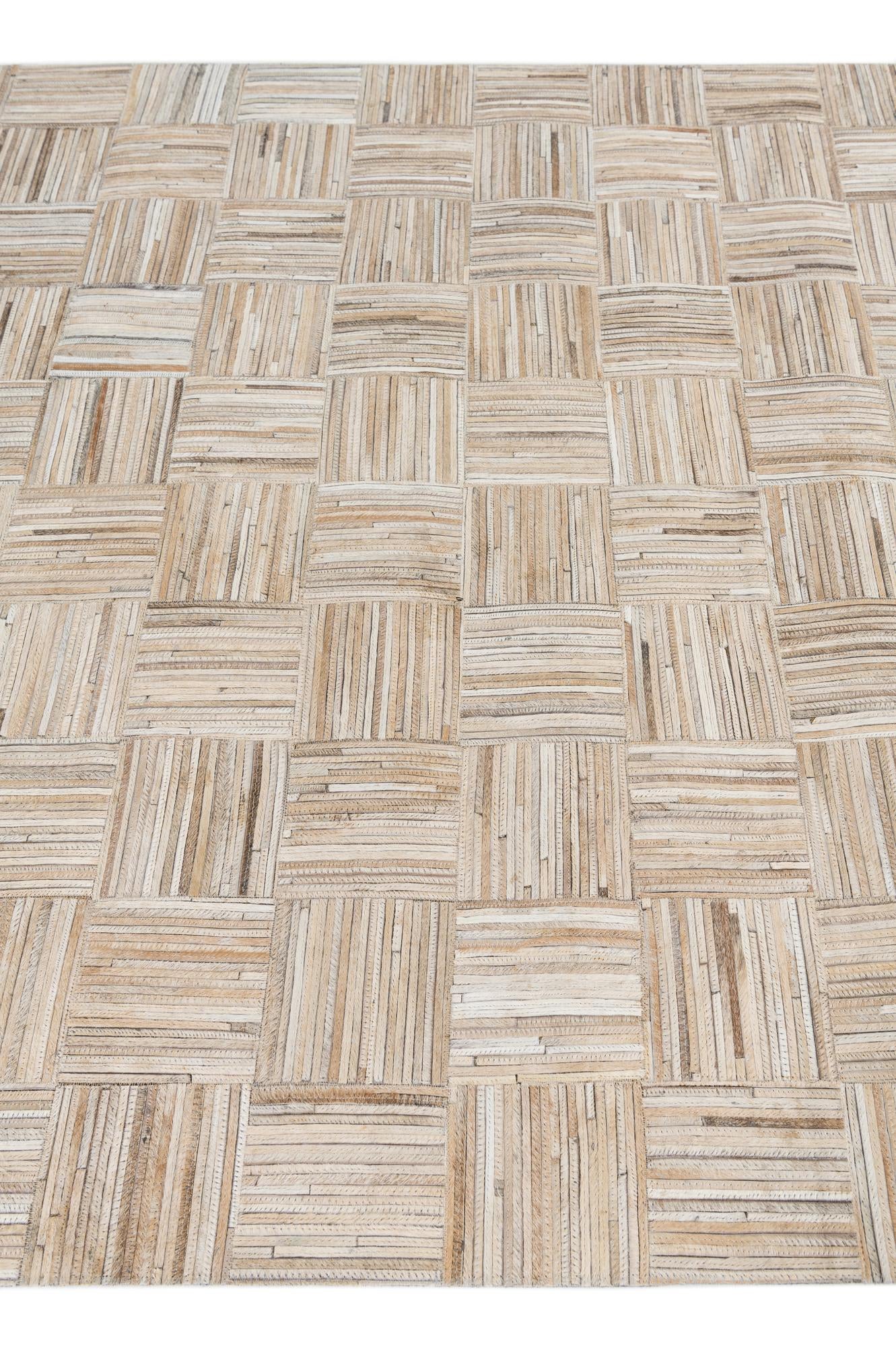 5' x 7' 10 Cowhide Leather Rug