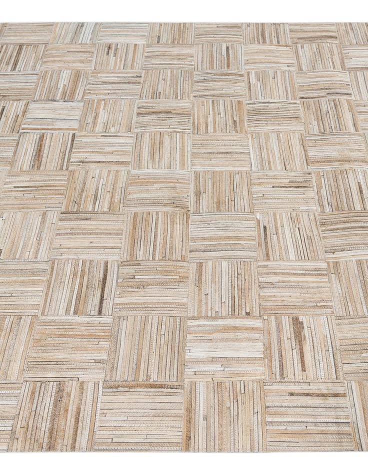 Detail image of 5' x 7' 10 Cowhide Leather Rug