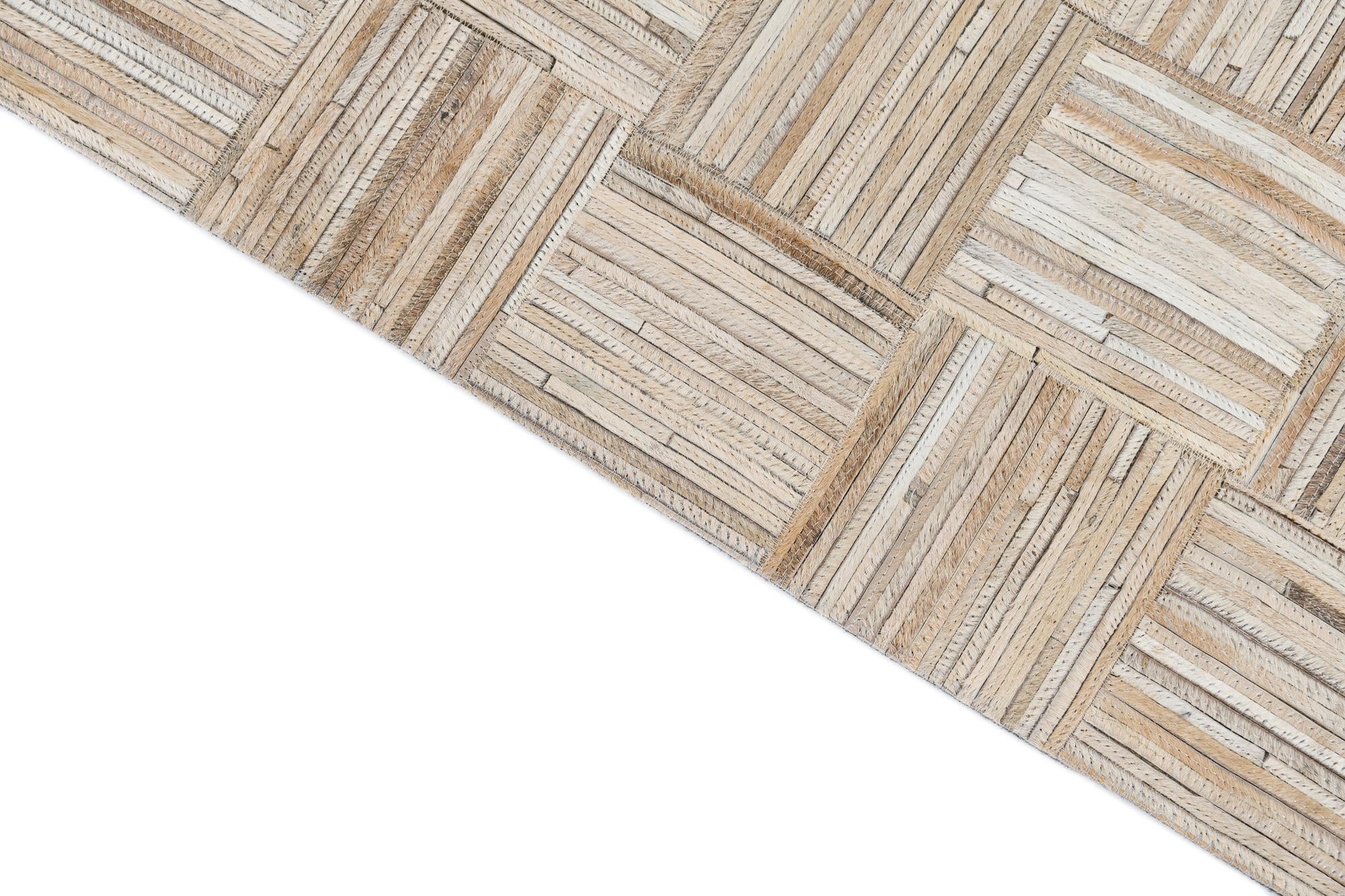 5' x 7' 10 Cowhide Leather Rug