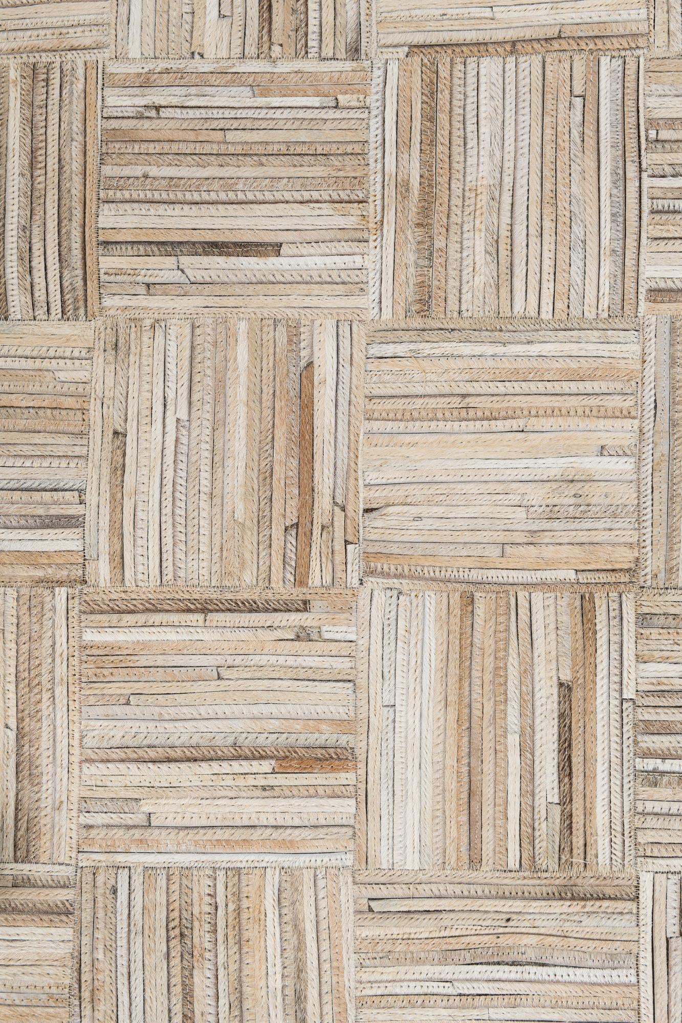 5' x 7' 10 Cowhide Leather Rug