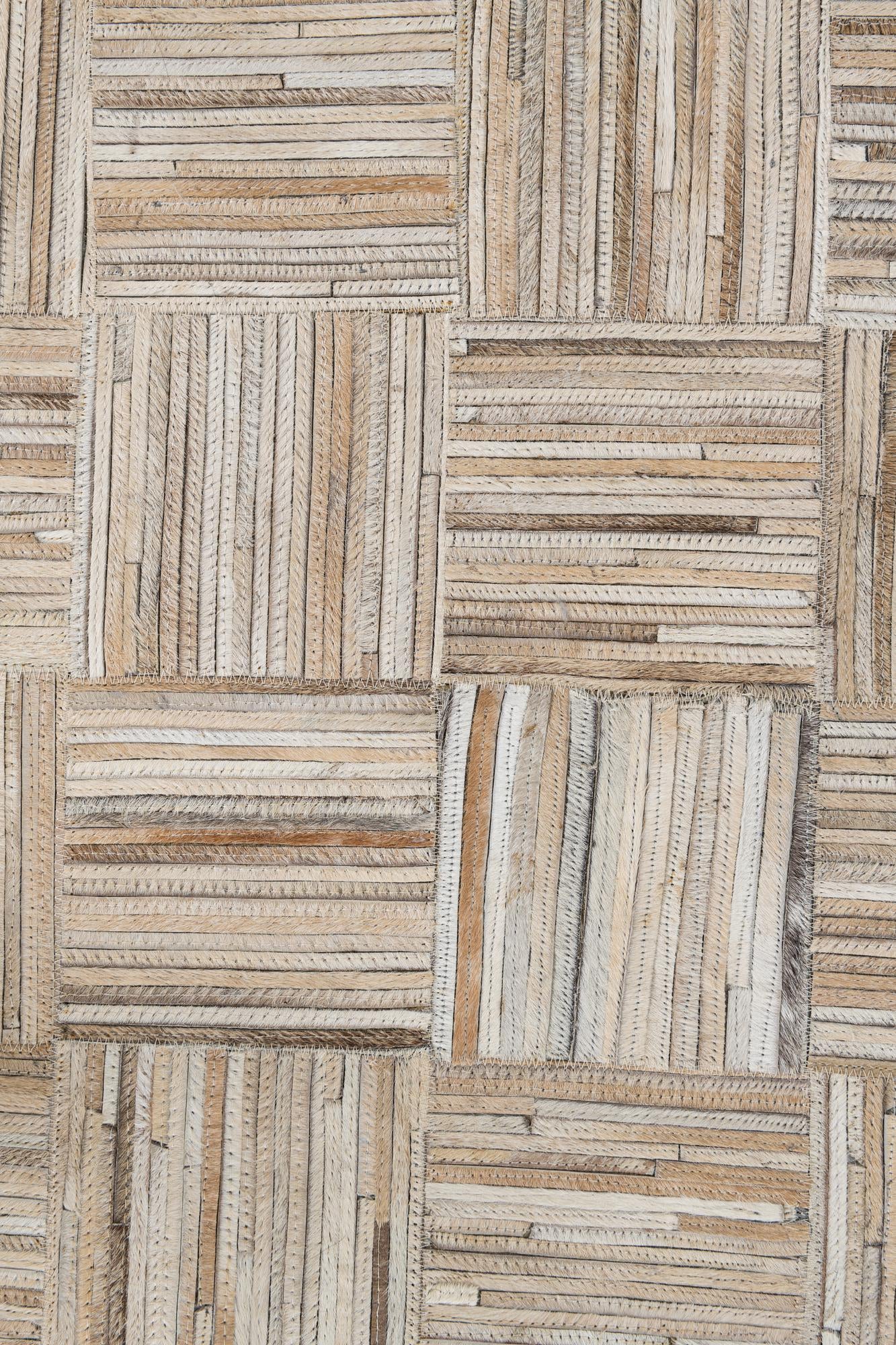 5' x 7' 10 Cowhide Leather Rug