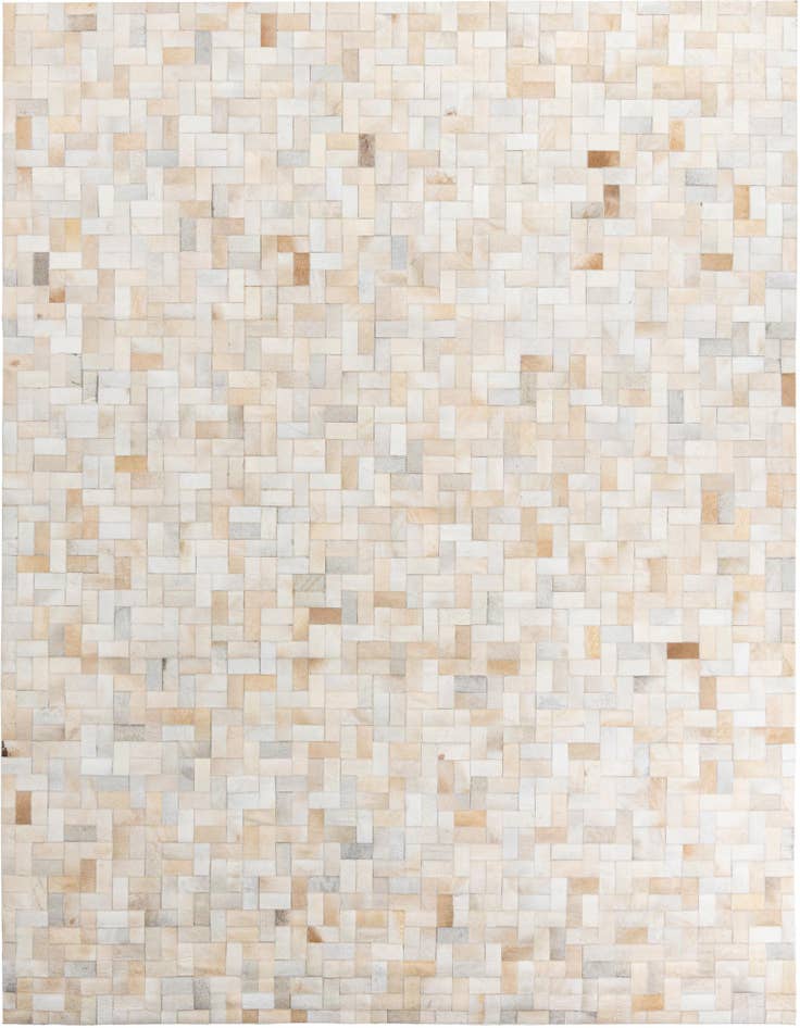Detail image of 8' 1 x 10' Cowhide Leather Rug