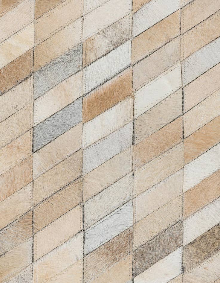 Detail image of 8' 2 x 9' 10 Cowhide Leather Rug