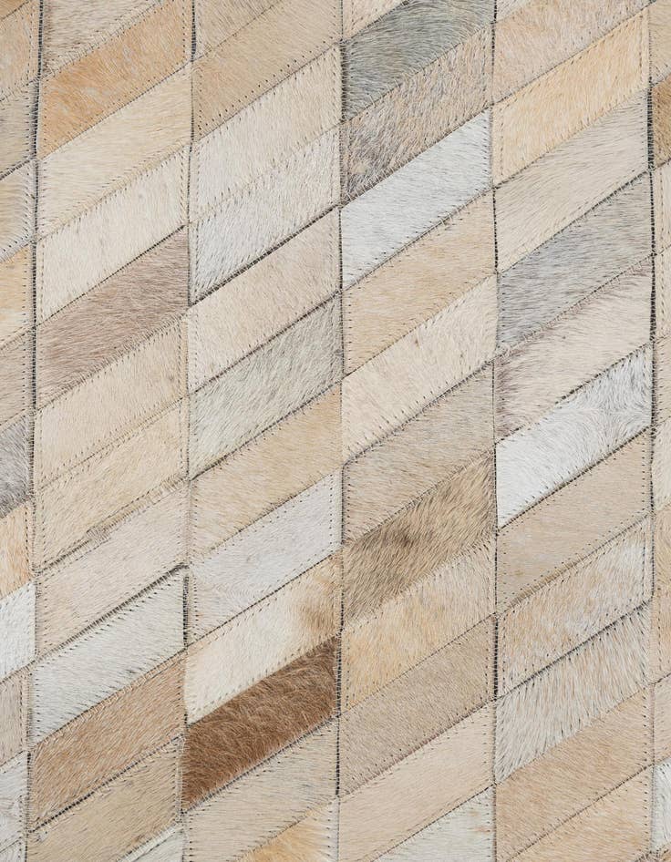 Detail image of 8' 2 x 9' 10 Cowhide Leather Rug