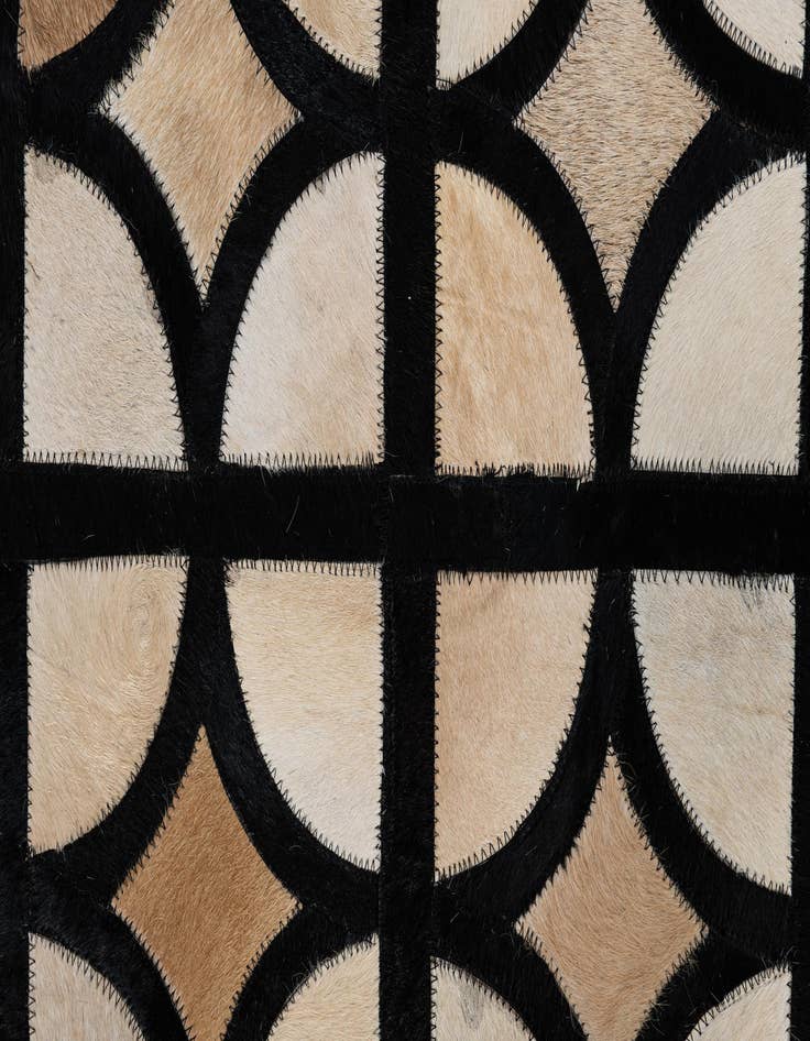Detail image of 5' 2 x 8' Cowhide Leather Rug