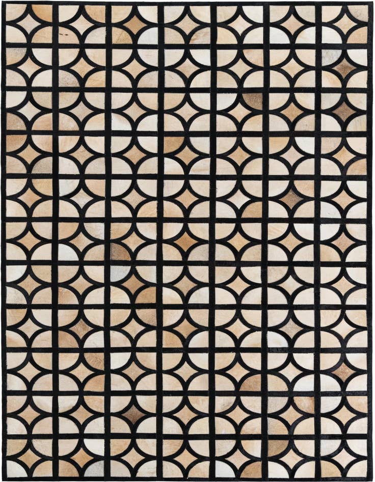 Detail image of 5' 2 x 8' Cowhide Leather Rug