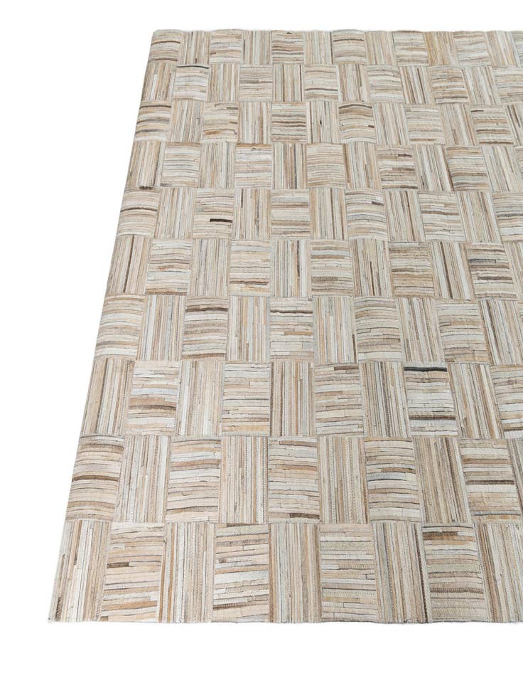 Detail image of 5' x 7' 8 Cowhide Leather Rug