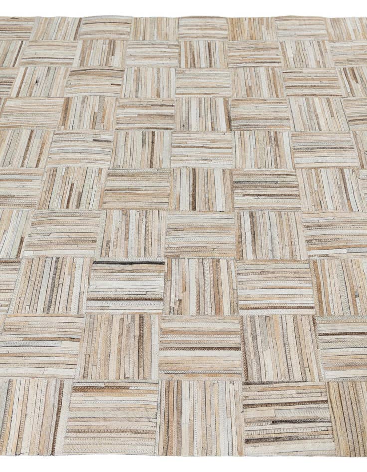 Detail image of 5' x 7' 8 Cowhide Leather Rug