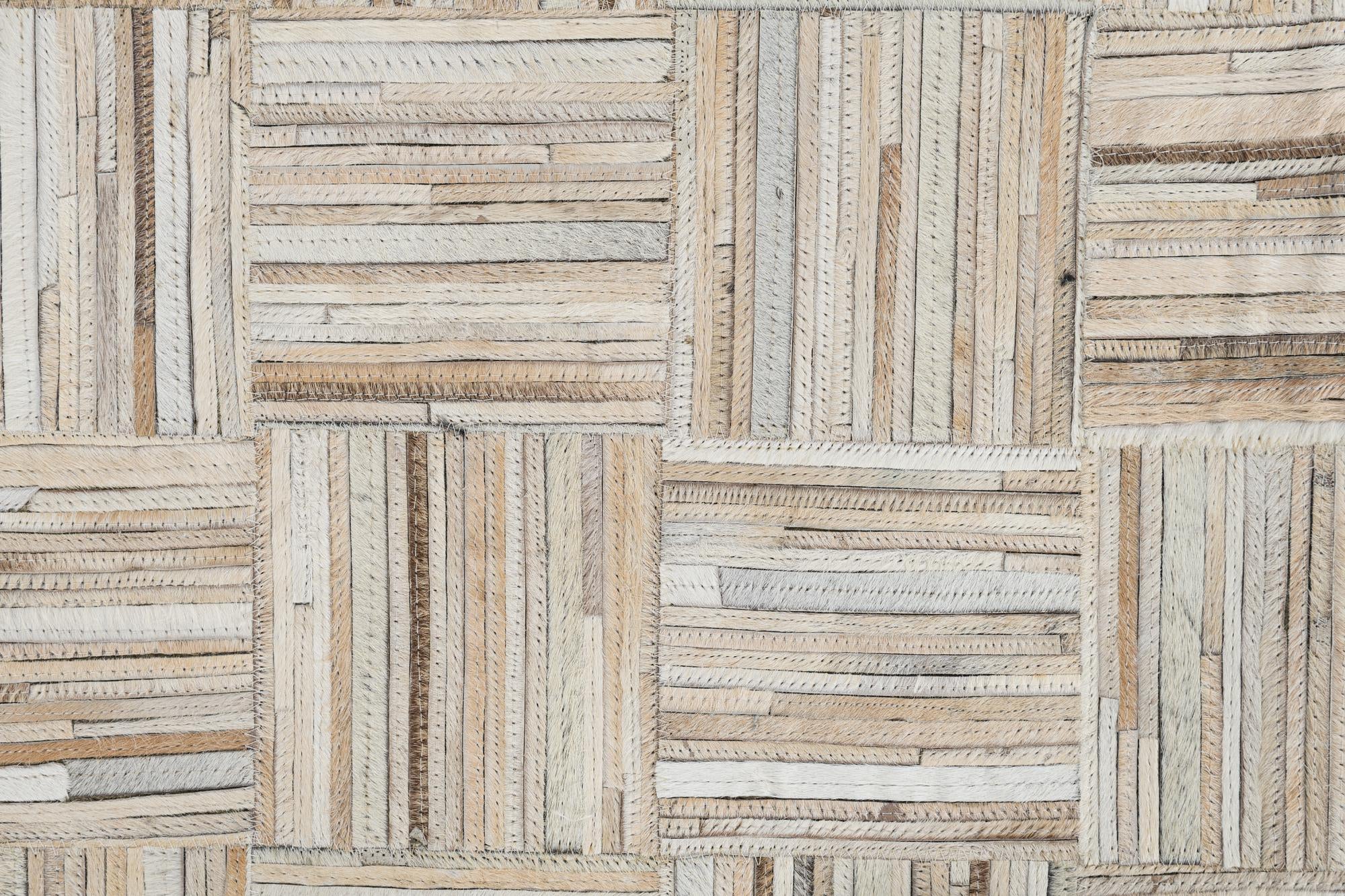 5' x 7' 8 Cowhide Leather Rug