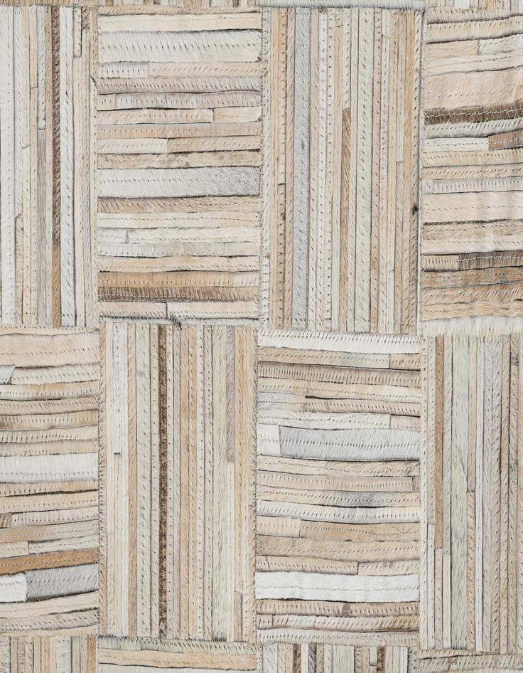 Detail image of 5' x 7' 8 Cowhide Leather Rug