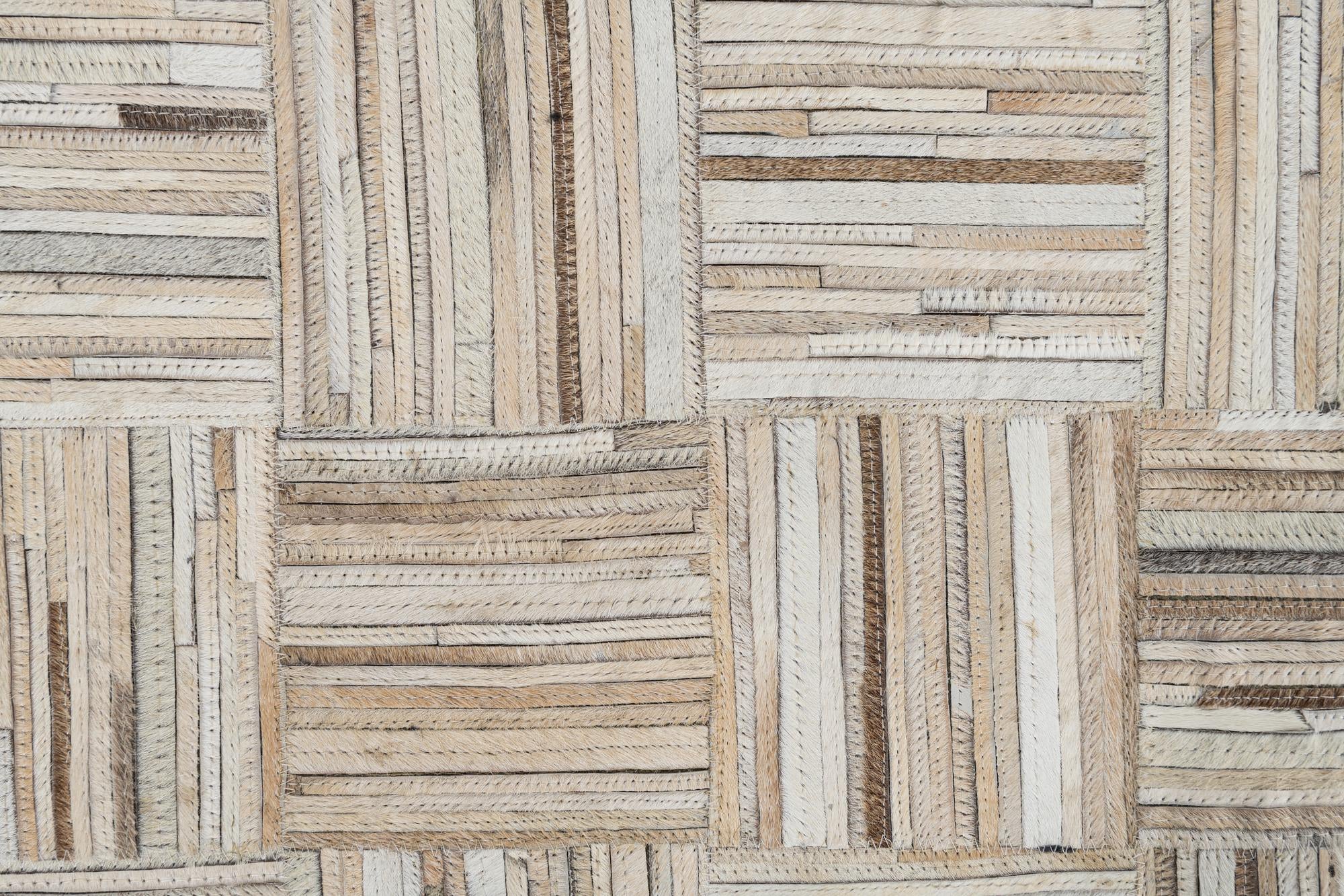 5' x 7' 8 Cowhide Leather Rug
