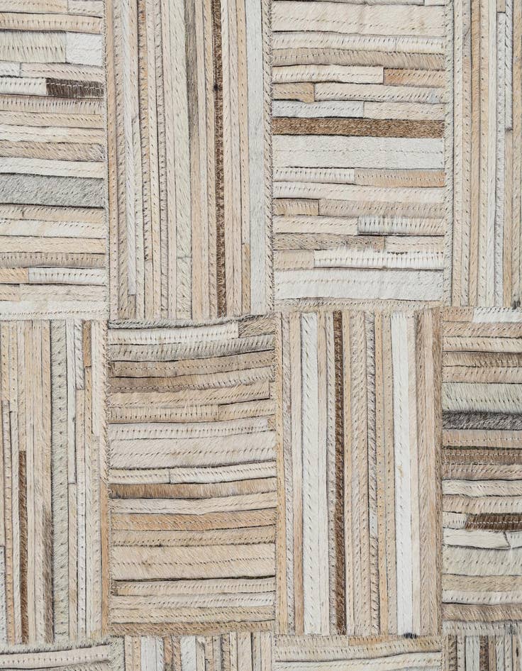 Detail image of 5' x 7' 8 Cowhide Leather Rug