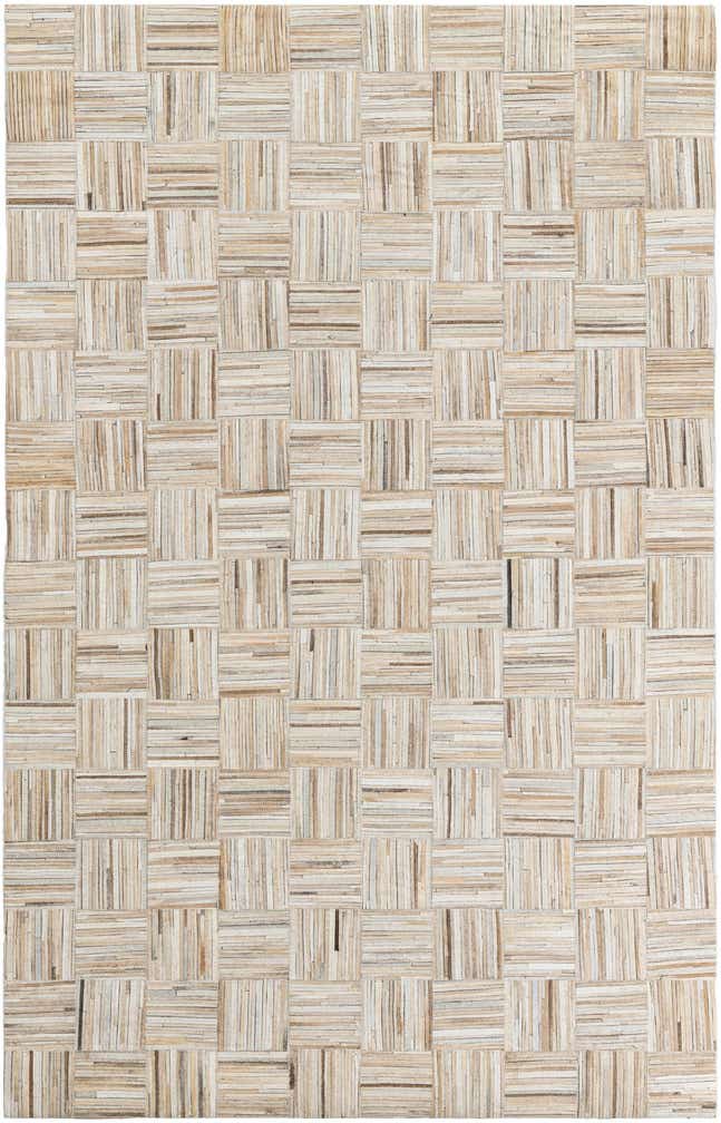 5' x 7' 8 Cowhide Leather Rug