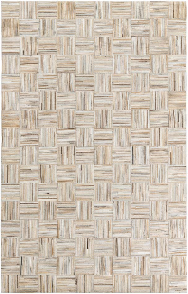 Detail image of 5' x 7' 8 Cowhide Leather Rug