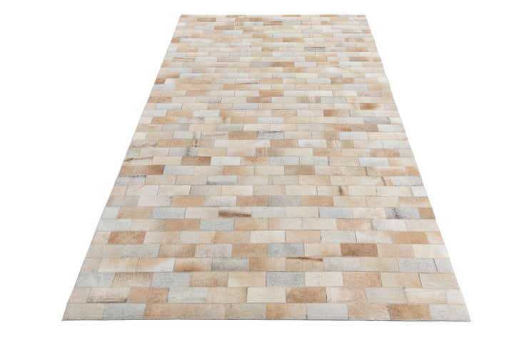 5' x 7' 9 Cowhide Leather Rug