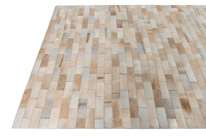 5' x 7' 9 Cowhide Leather Rug