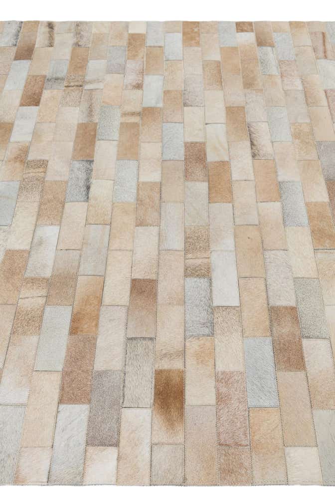 5' x 7' 9 Cowhide Leather Rug