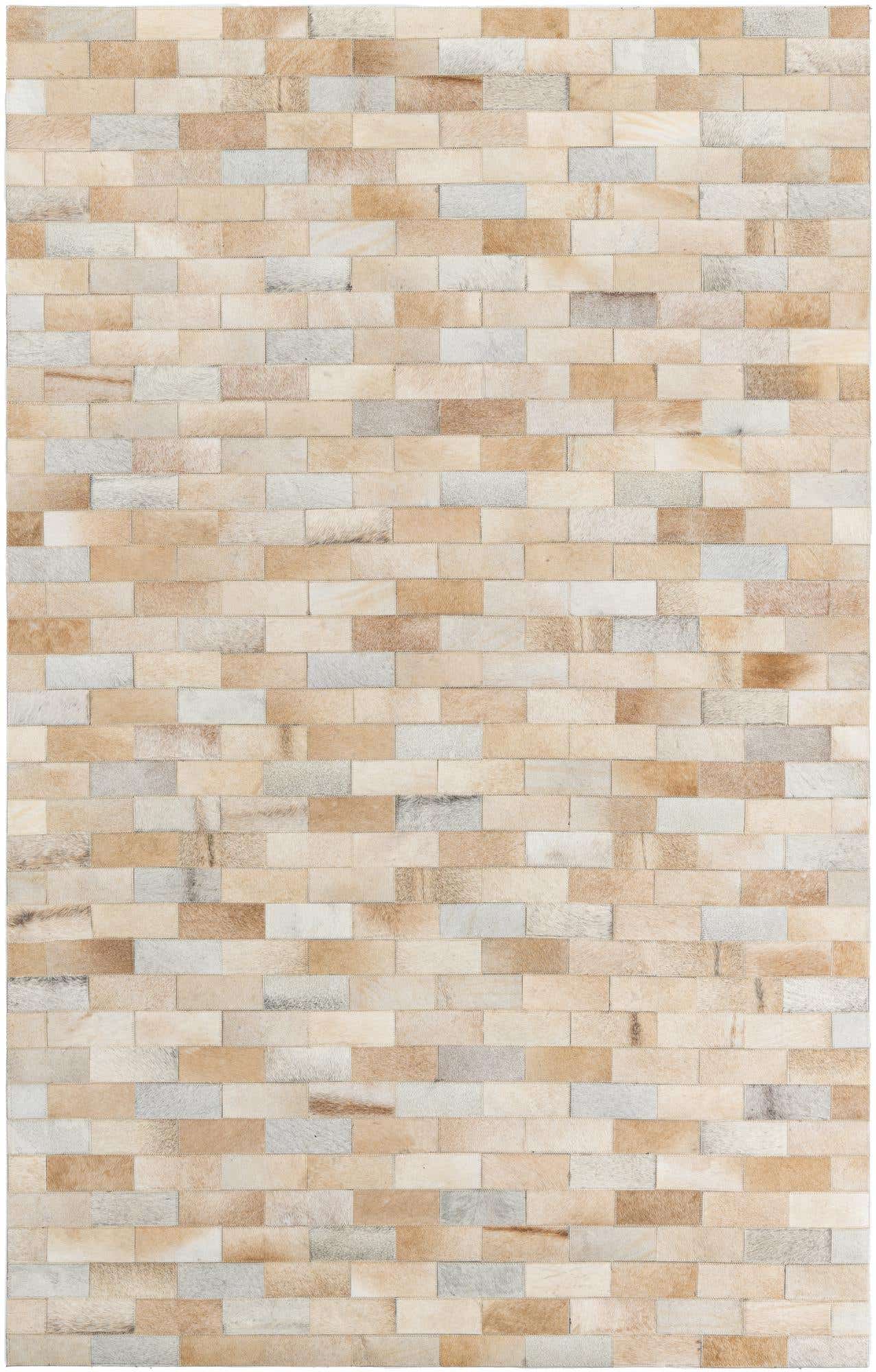 5' x 7' 9 Cowhide Leather Rug