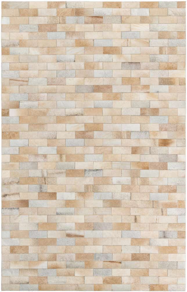 5' x 7' 9 Cowhide Leather Rug